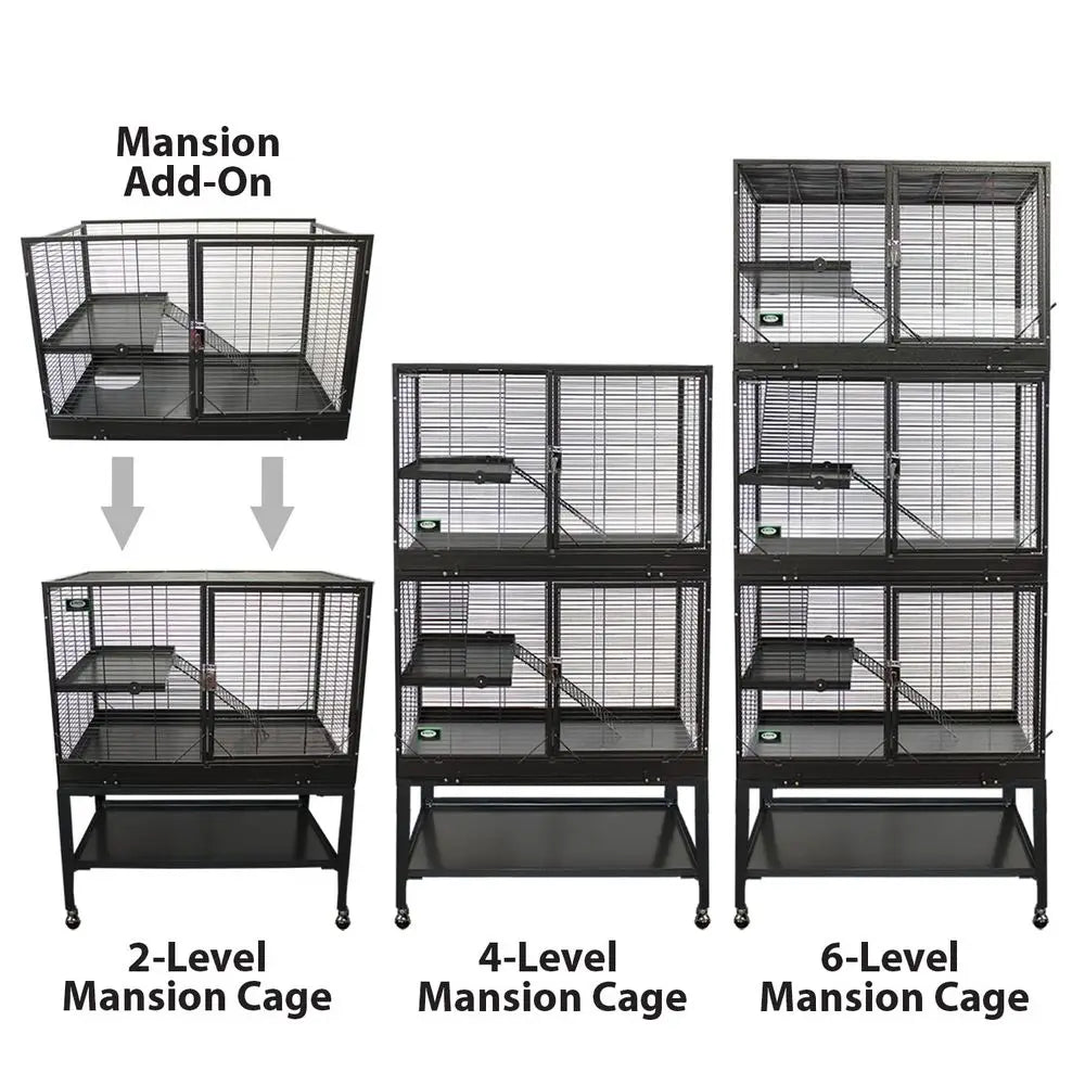 AllMetal Mansion Cage for Chinchillas, Rats, Ferrets, Degus 2Level