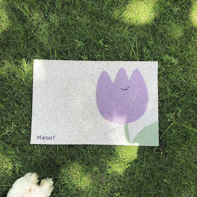 Fashionable Floral Cat Litter Mat