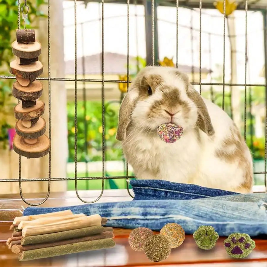 Natural Timothy Hay Chew Toys And Treats For Rabbit Guinea Pig Hamster Chinchilla Gerbil