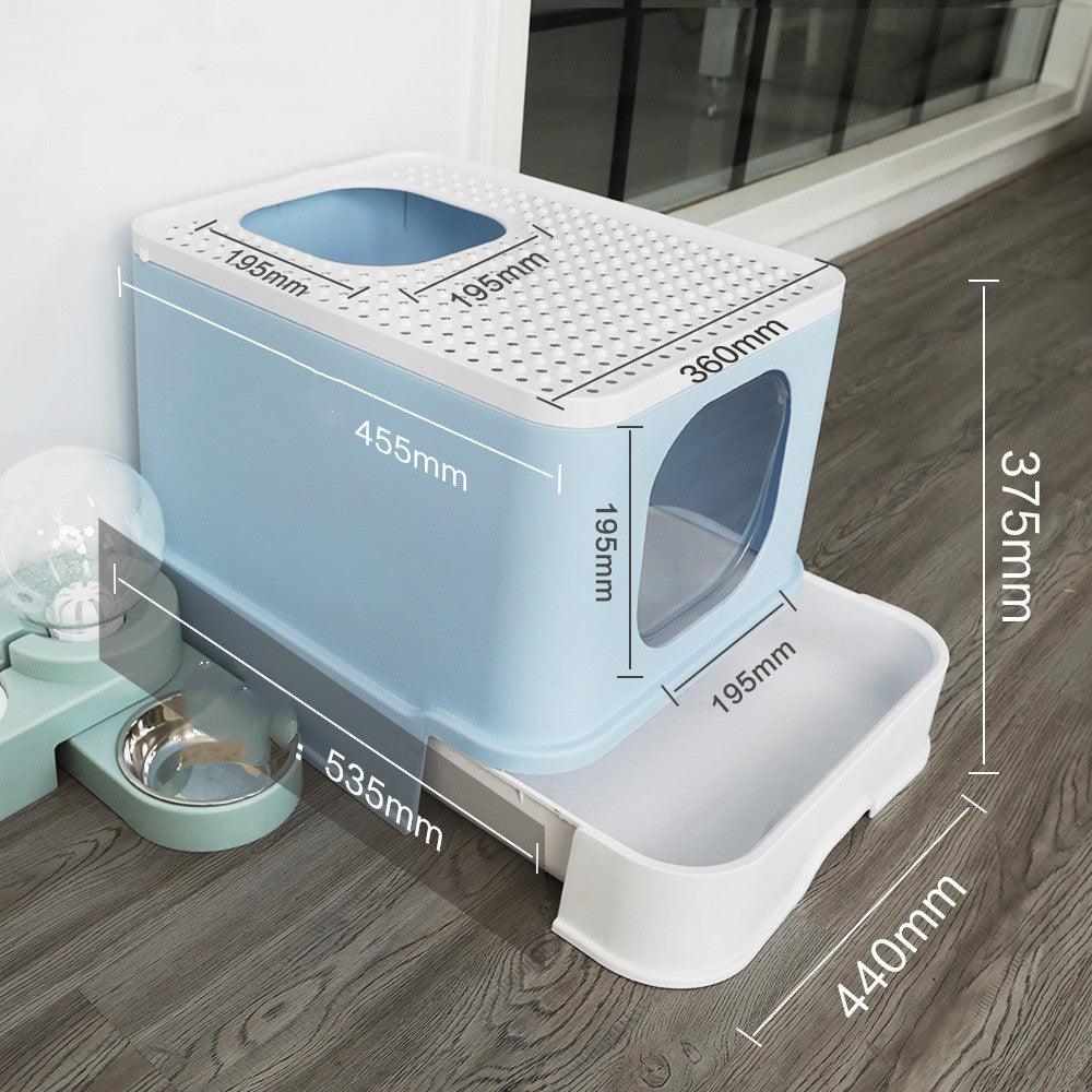 Large Jacking Closed Cat Litter Basin