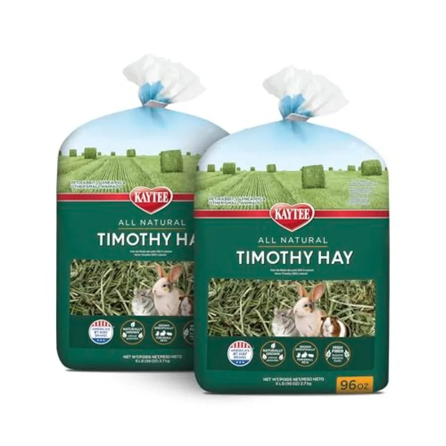Timothy Hay High Fiber Grown Specifically for Small Animals Rabbits Guinea Pigs Chinchillas Ideal Bulk Order for Small Pets 12