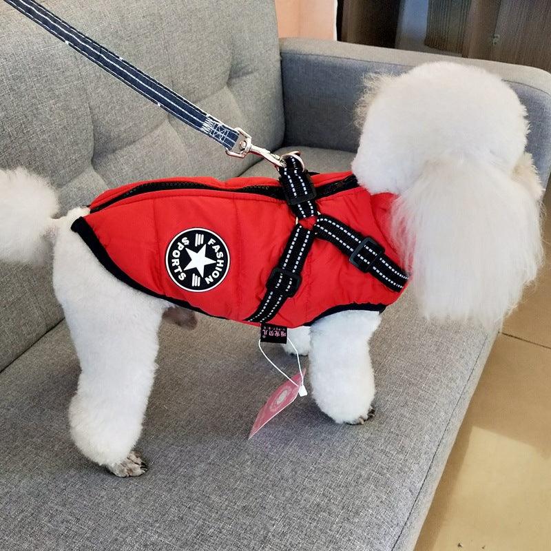Winter Adventure Dog Coat: Waterproof, Harness-Compatible, And Stylish Pet Clothing