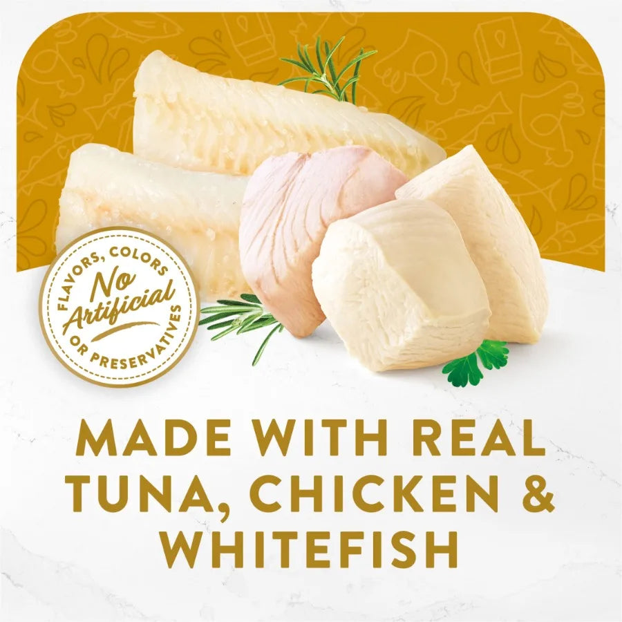 Purina Broths Wet Cat Food for Indoor Cats, Creamy Chicken Whitefish Flavor in 1.4 oz Pouches Soft Texture, Rich Aroma, Hydrati
