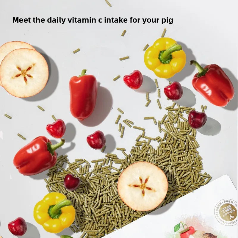 Yee Guinea Pig Food High Fiber &VC-Complete Diet for Skin&Coat,Adult&Young Piggies,Cavies,Timothy Hay Based Pet Guinea Pig Feed