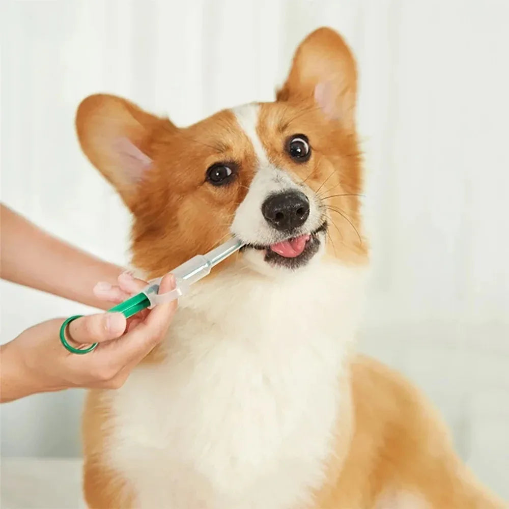 Press style Pet Medicine Feeder Syringe Pill Dispenser Easy to Use Deworming Tool for Dogs Cats Daily Pet Health Care Supplies