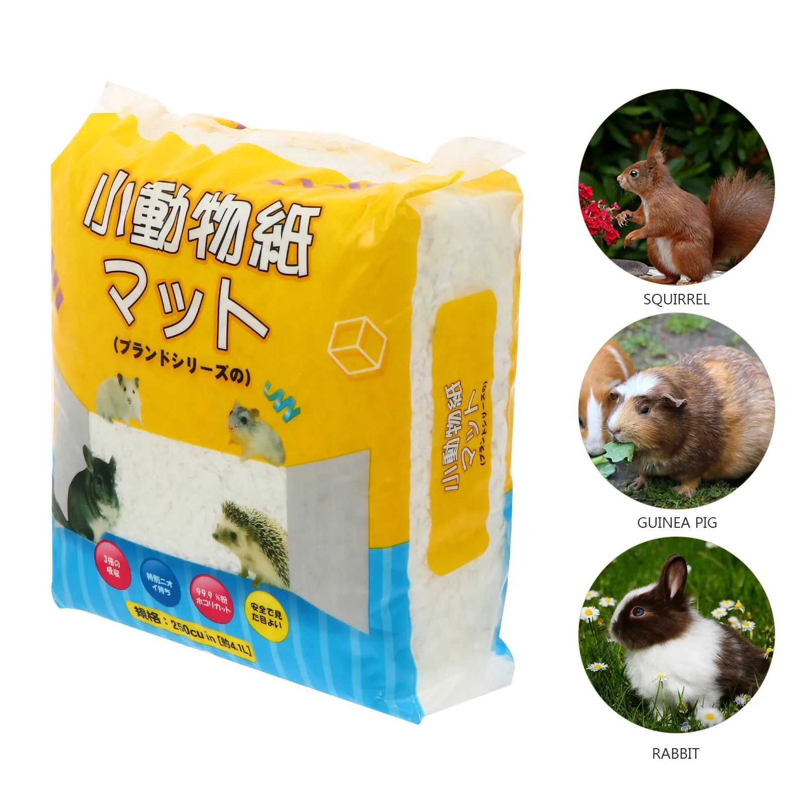 1Pack Absorbent Pet Paper Chip Bedding Large Capacity Hamster Shavings Cage Odor Removal Small Pet Bed