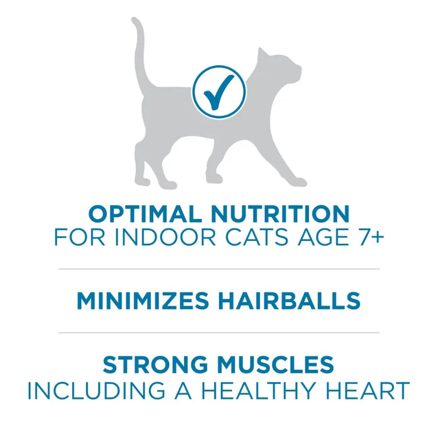 Plus Indoor Advantage Senior Dry Cat Food with Chicken for Indoor Cats, High-Protein Formula for Healthy Weight Digestion, 7 lb