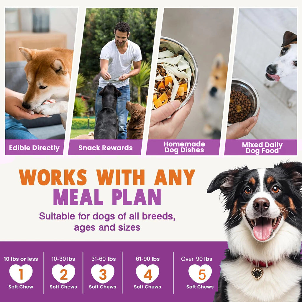 Senior & Puppy Dog Multivitamin Supplement Multi Vitamins Chicken Flavor Chews for Pet Joint Immunity Mobility Energy Gut Skin