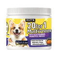20-in-1 Dog Multivitamin Soft Chews Skin Coat Immune Gut Health Support Vitamins Minerals Omega-3 Iron Zinc Supplement for Dogs