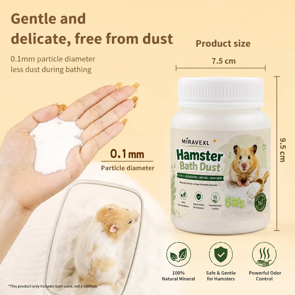 Hamster Bath Dust Sand Deodorizing Urine Sand for Chinchilla Gerbil Small Pet ToiletOdor Control Bedding Soft Safe Natural