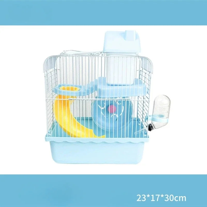 Small Castle Hamster Cage Exterior Pet Cage Portable Cage Double Layer Hamster Golden Bear Big Castle Cage
