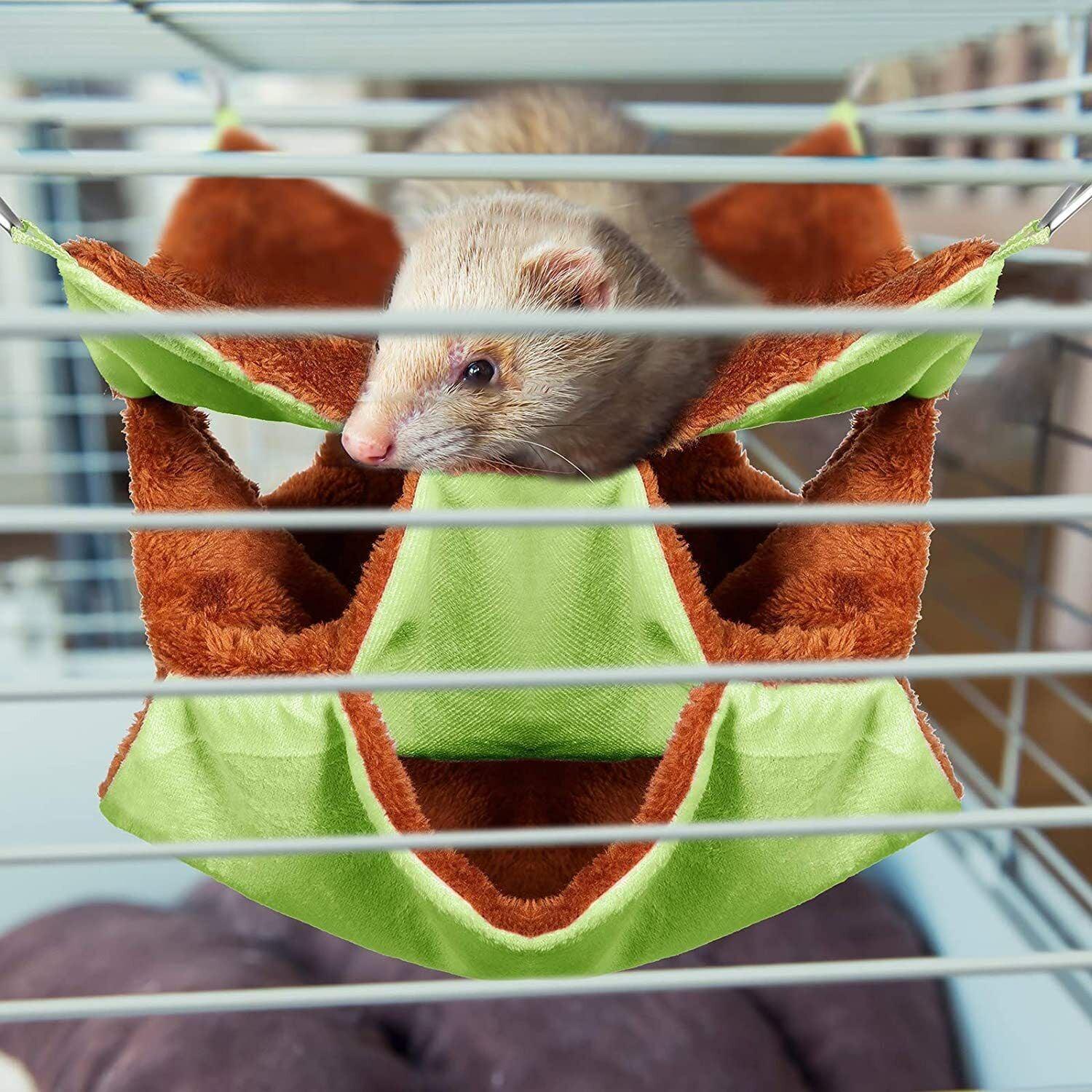 Hanging Hammock Nest Bed for Hamster Guinea Pig Ferret Rat Mice Cage Warmer Toy