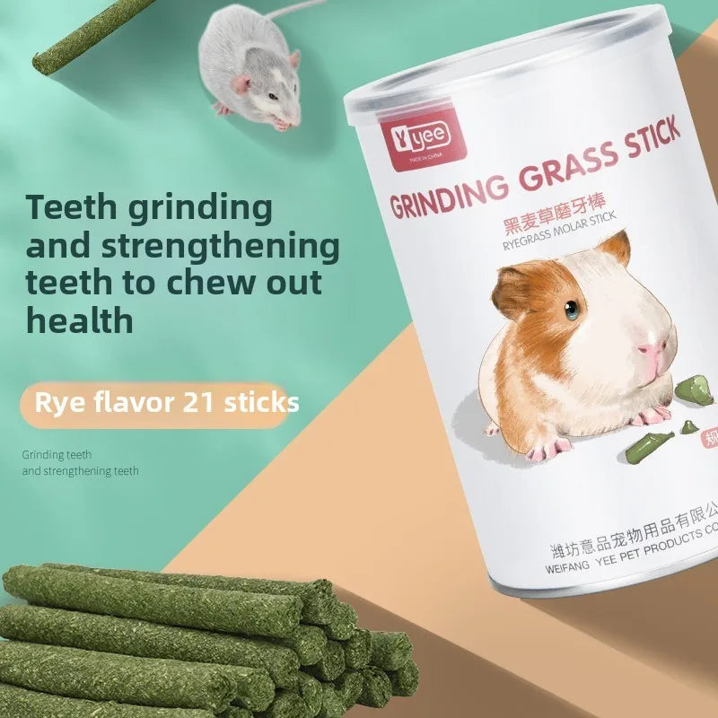 YEE Small Animal Chew Sticks - Timothy & Alfalfa Hay Blends for Rabbits, Hamsters & Guinea Pigs | Natural Dental Health Treats