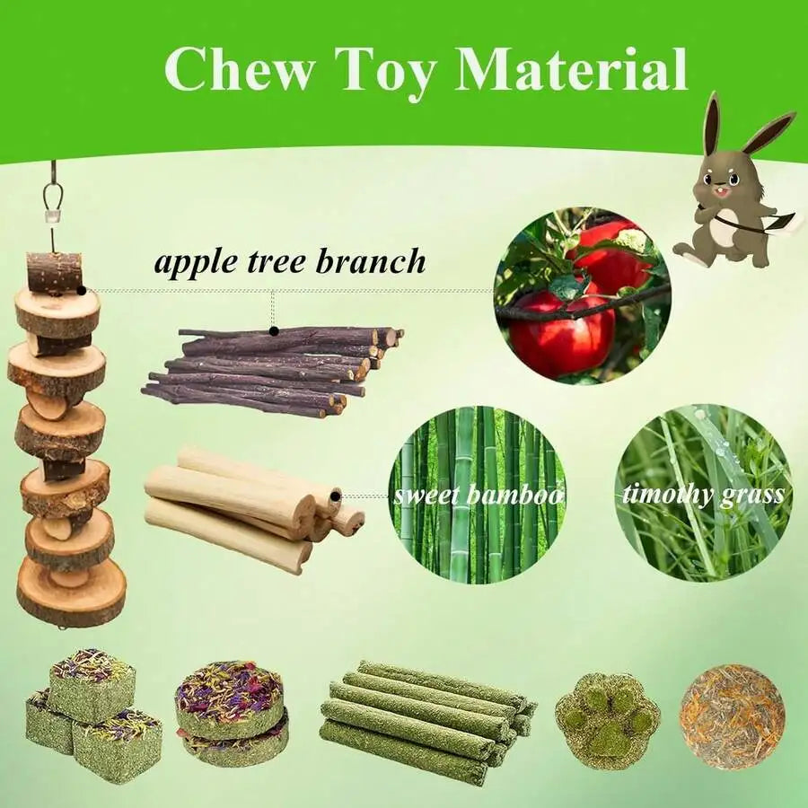 Natural Timothy Hay Chew Toys And Treats For Rabbit Guinea Pig Hamster Chinchilla Gerbil