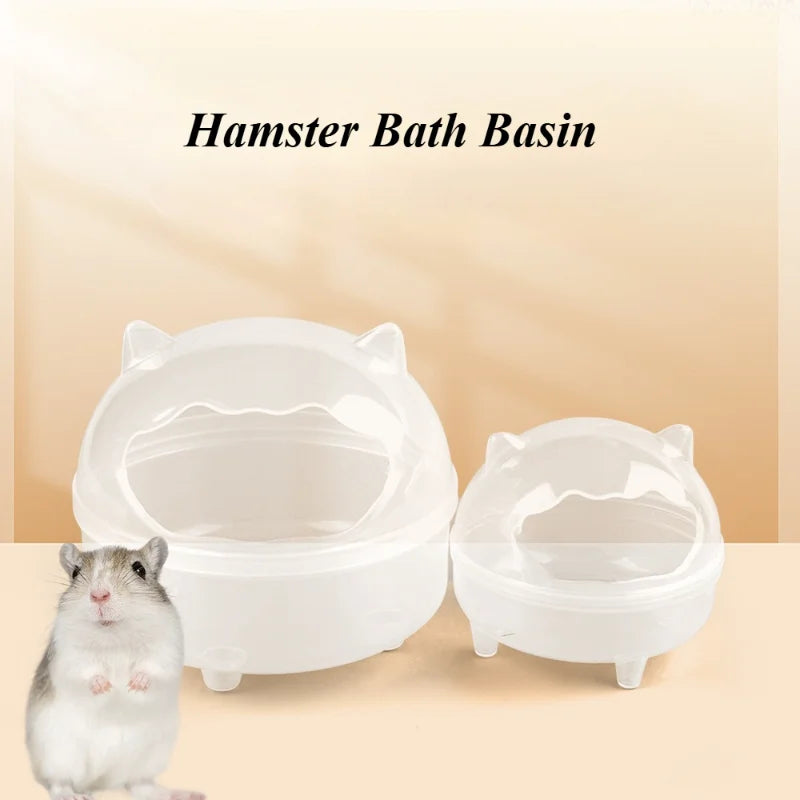 Hamster Bathroom Translucent Hamster Sand Basin Mouse Gerbille Pet Toilet Cage Box Bath Sand Room Toy House Small Pet Toilet