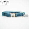 SMALL SIZE DOG & CAT COLLAR - SKY BLUE VELVET