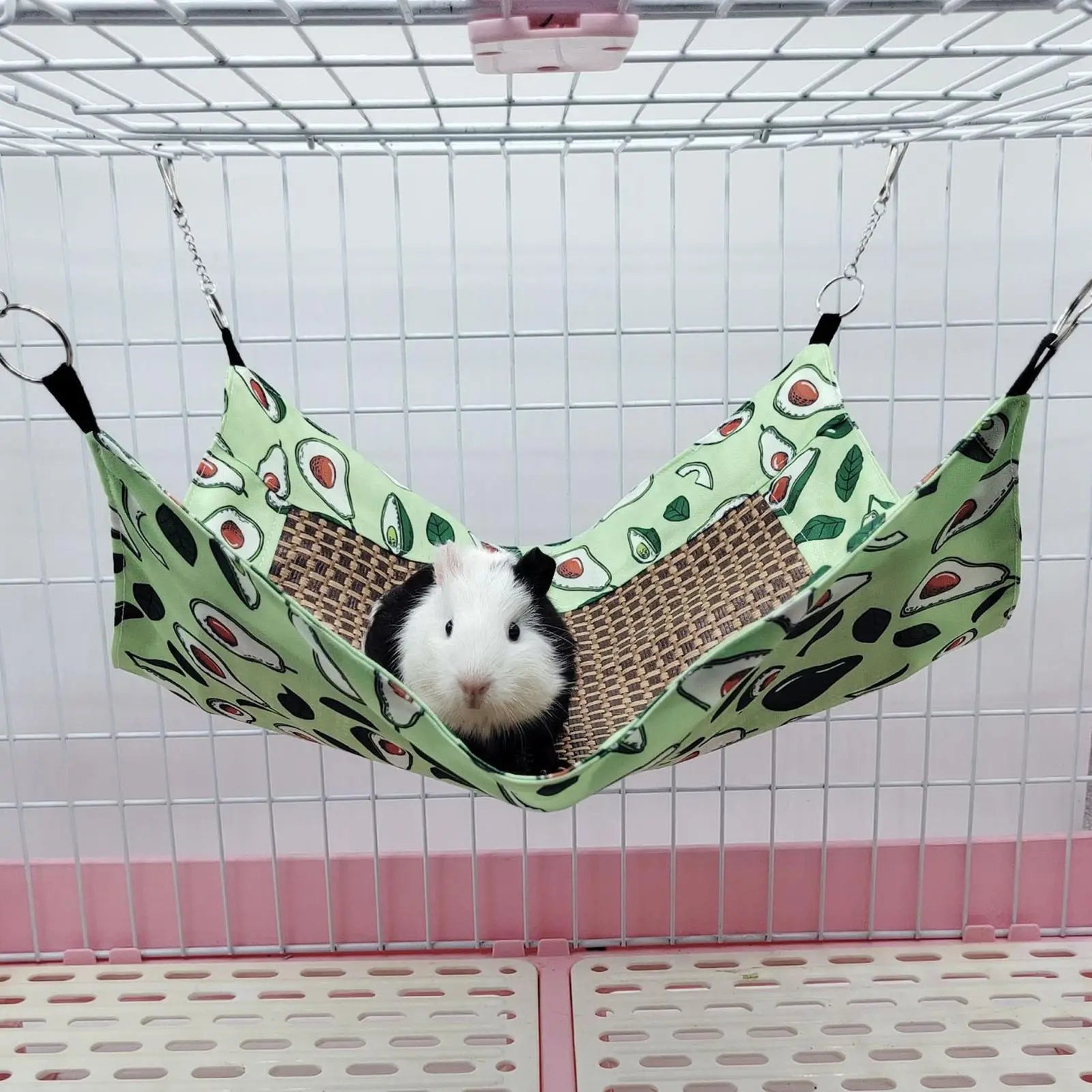D9 Small Animal Hammock Pet Cooling Mat Summer Cooling Hamster Dog Hammock for Hamster Cage Guinea Pig Rabbit Chinchilla Rodent