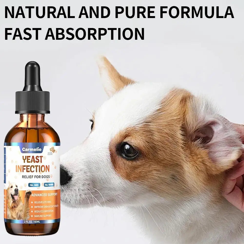 60ML Dog Pet Vitamin Drops Gentle Care Supplement To Maintain Healthy Coat and Skin Pet Ear Drops, Ear Cleansers