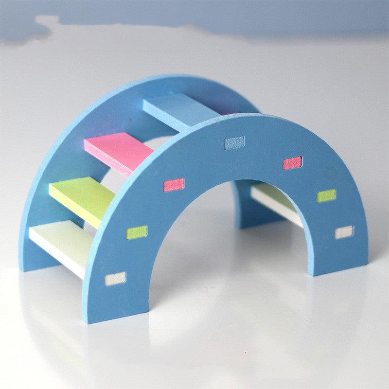 Rainbow Swing Hamster Molar Toy With Bridge And Seesaw