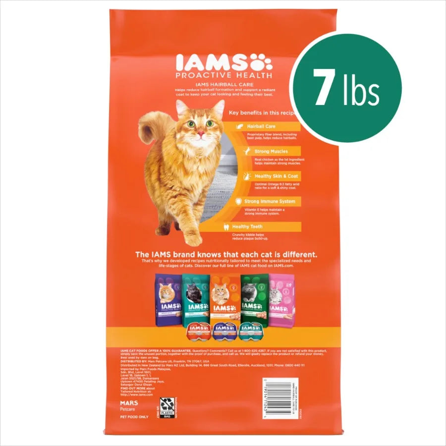 Proactive Health Chicken and Salmon Dry Cat Food for Adult Cats, Natural Ingredients with Omega-3 for Shiny Coat and Digestive