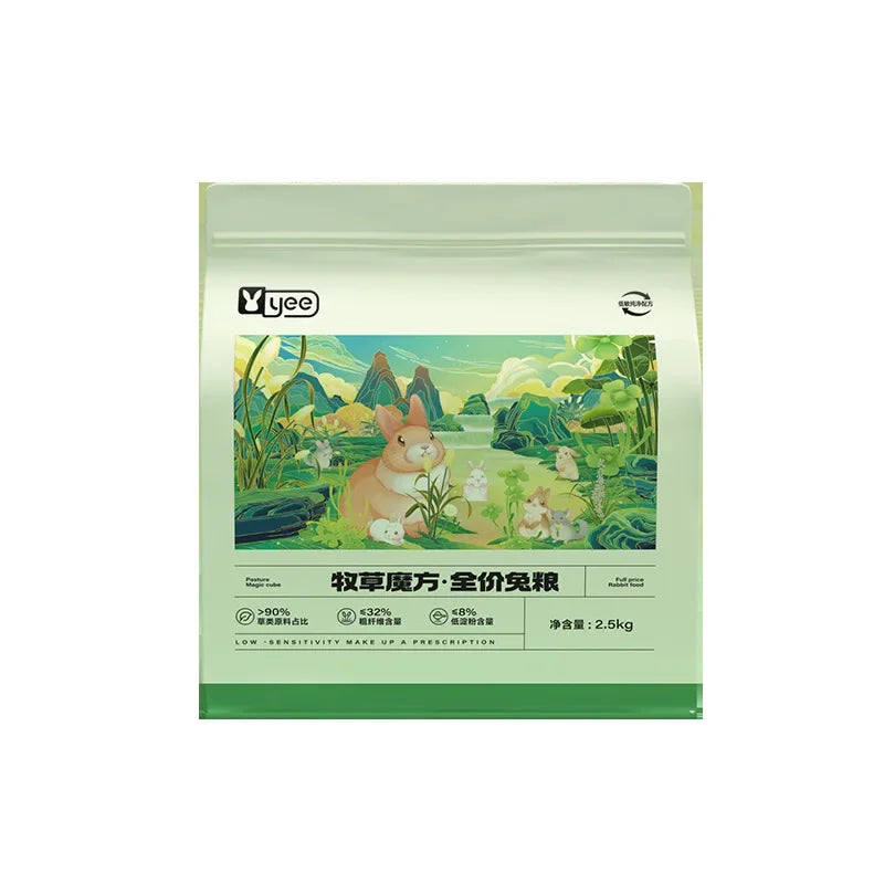Yee Timothy Hay Based Rabbit Food, High Fiber Complete Pellets for Adult & Young Rabbits and Guinea Pigs