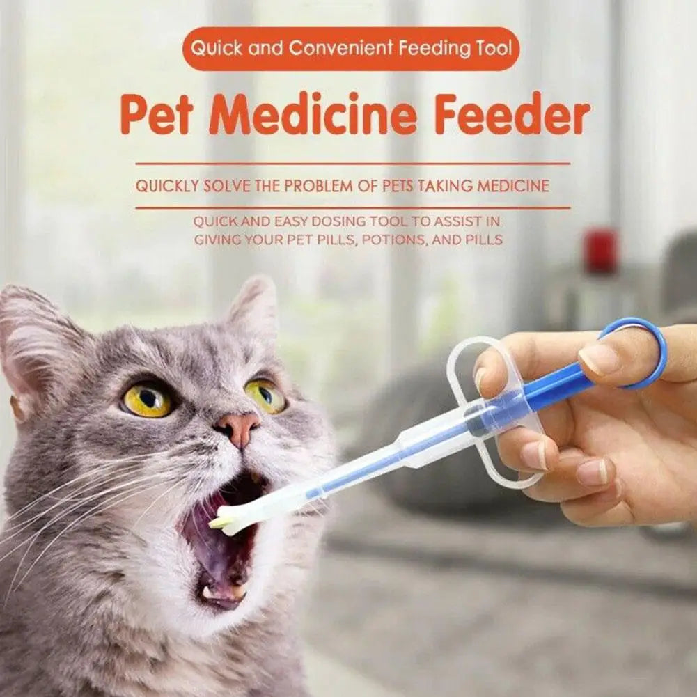 Pet Medicine Syringe Tablet Pill Gun Piller Push Dispenser Medicine Water Milk Syringe Dog Cat Feeder Tools Dog Cat Accessories