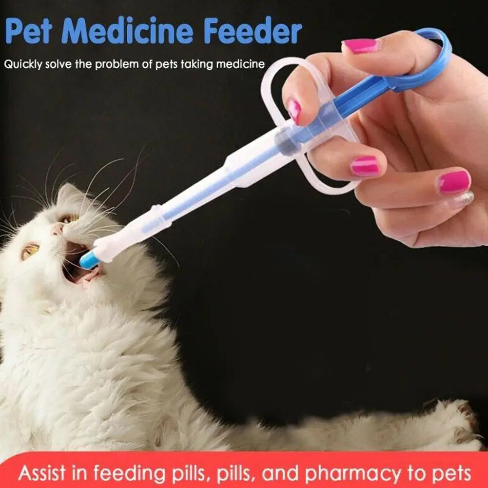 Pet Medicine Syringe Tablet Pill Gun Piller Push Dispenser Medicine Water Milk Syringe Dog Cat Feeder Tools Dog Cat Accessories