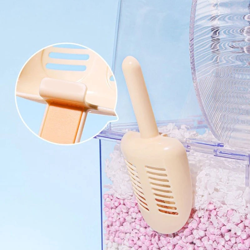 Hamster Bathtub Shovel Bathing Sand Shovel Small Pet Animals Cat Litter Cleaning Tool Excrement Small Scoop Cage Accessories