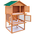 NNEVL Outdoor Rabbit Hutch Small Animal House Pet Cage 3 Layers Wood
