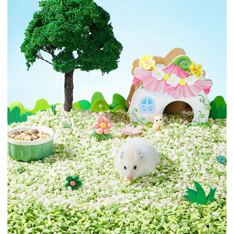 YEE Hamster Paper Bedding Pellets-Super Absorbent&Odor Control Dust-Free Small Pet Litter for Syrian/Golden Hamsters(SAP-Free）