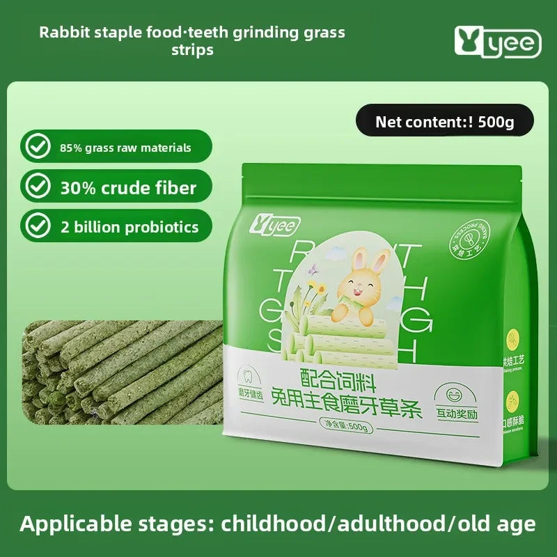 Yee Probiotic Timothy Hay Sticks-Complete Main Food for Adult&Young Rabbits and Guinea Pigs,Digestive Health&Balanced Nutrition