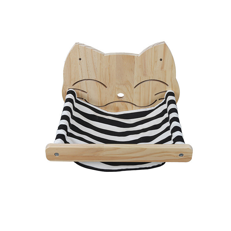 Cat Activity Center with Solid Wood Sisal Scratching Posts and Hammock