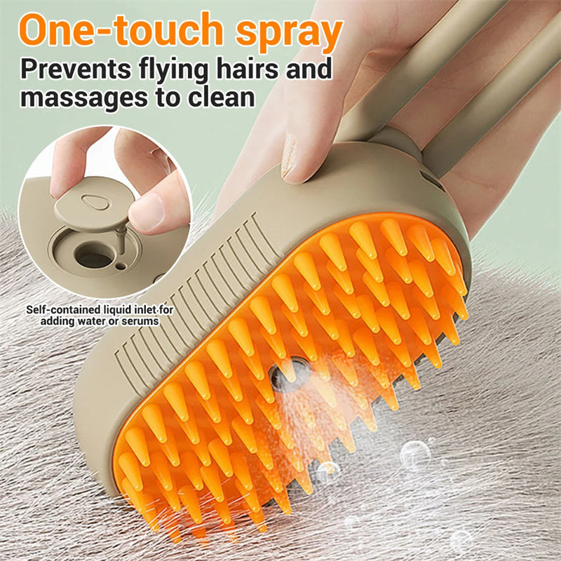 Cat Grooming Brush with Steam
