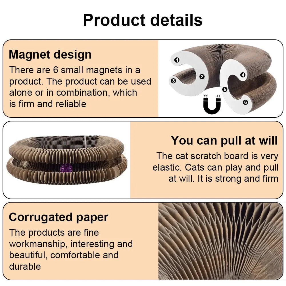 Foldable Cat Scratching Board & Play Bed