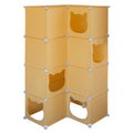 Cream Kitty Cubby Cat Cube Buildable Play Tower, Large