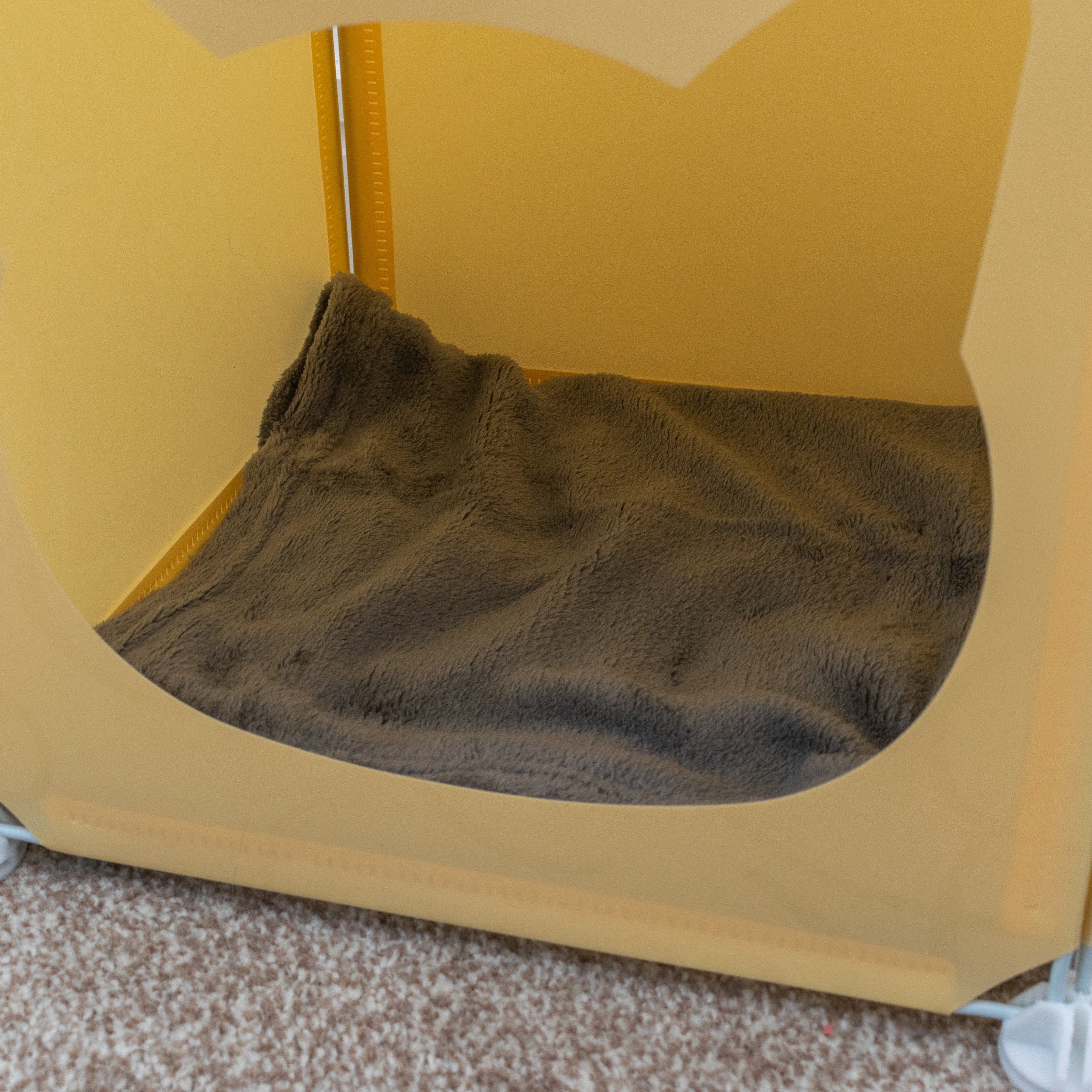 Cream Kitty Cubby Cat Tower Play House, Small
