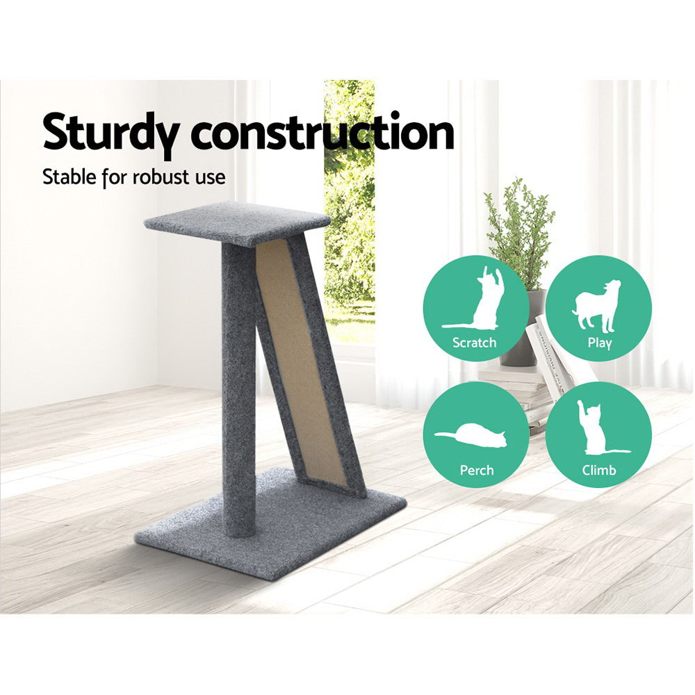 NNEDSZ Cat Tree 82cm Trees Scratching Post Scratcher Tower Condo House Furniture Wood Slide