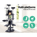 NNEDSZ Cat Tree 203cm Trees Scratching Post Scratcher Tower Condo House Furniture Wood