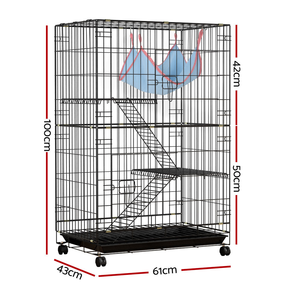 NNEDSZ Rabbit Cage Indoor Hutch Guinea Pig Bunny Ferret Hamster Pet Cage Outdoor