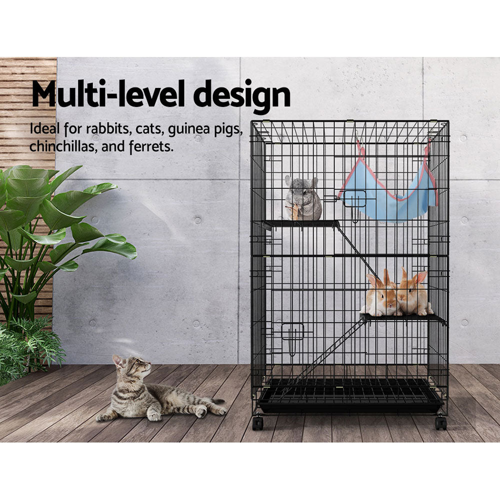 NNEDSZ Rabbit Cage Indoor Hutch Guinea Pig Bunny Ferret Hamster Pet Cage Outdoor