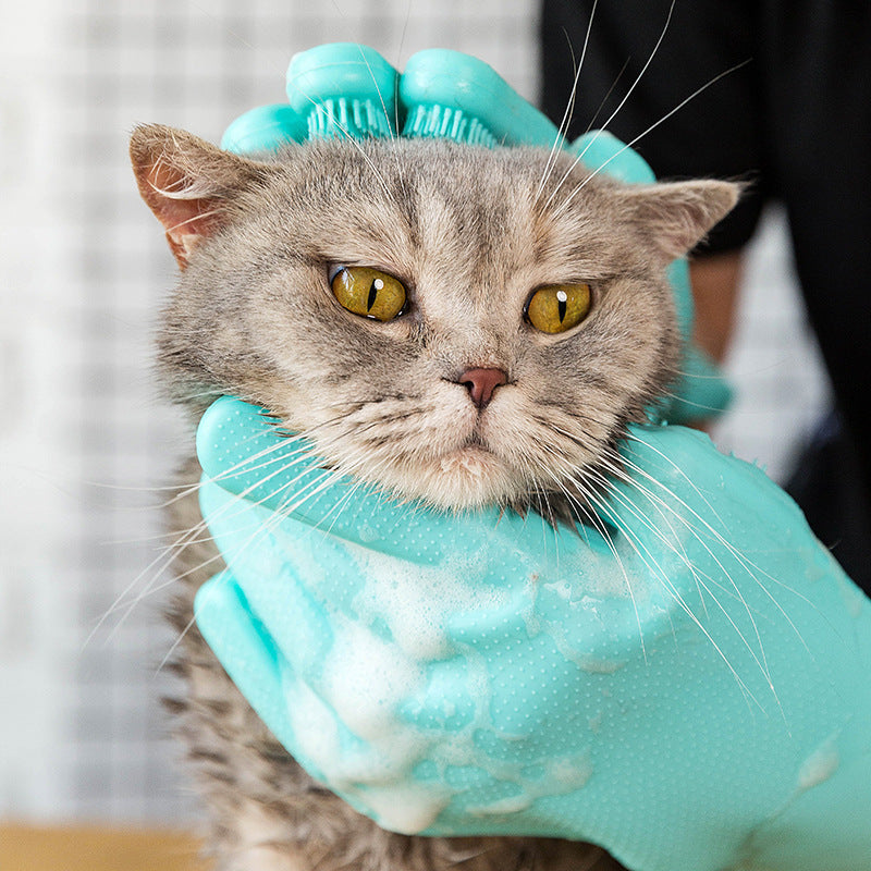 Pet Grooming Gloves for Dogs and Cats