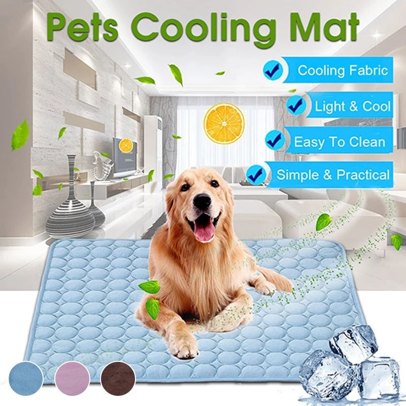 NNEOBA Dog Mat Cooling Summer Pad Mat For Dogs Cat Blanket Sofa Breathable Pet Dog Bed Summer Washable For Small Medium Large Dogs Car