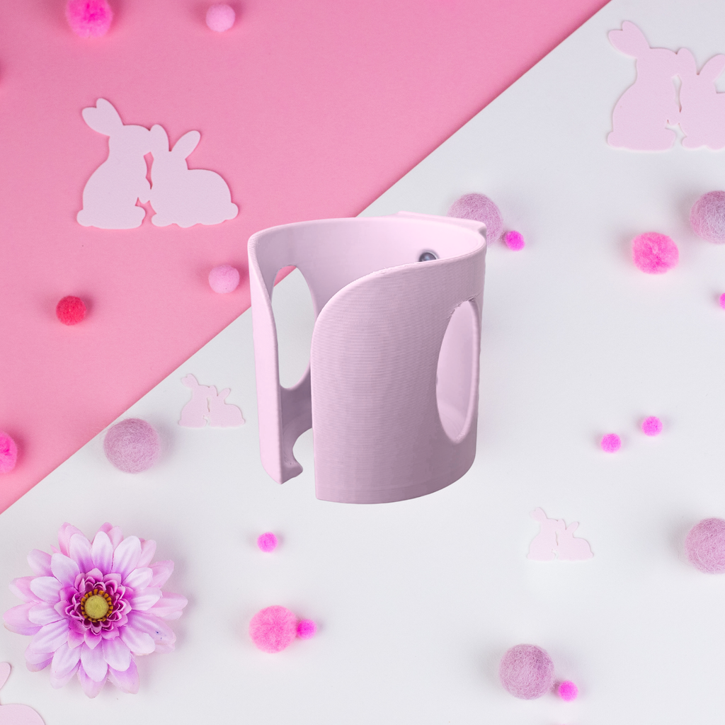 Guinea Pig Bottle Holder Duo Pack – Pastel Pink | 2x No-Wire | Made in Britain