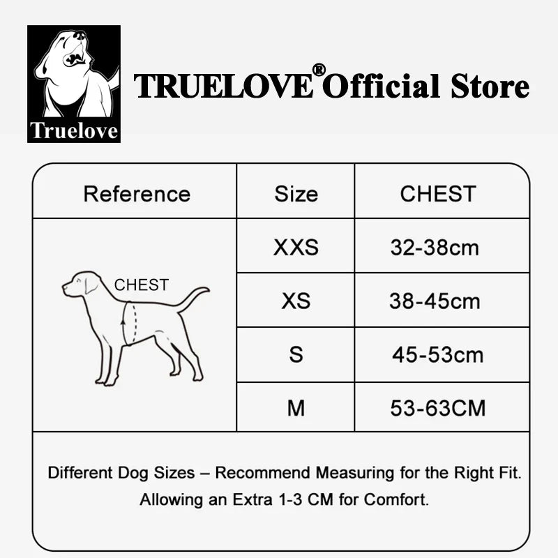 Truelove Floral Mesh Harness for Dogs Cats