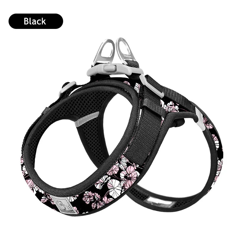Truelove Floral Mesh Harness for Dogs Cats