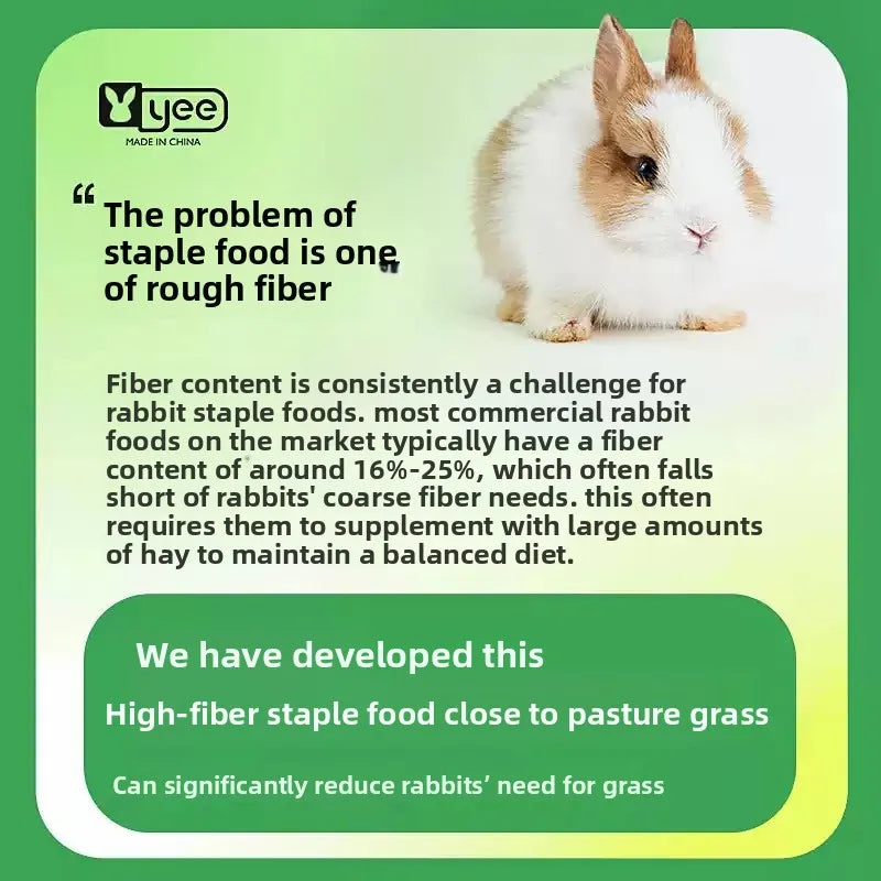 Yee Timothy Hay Based Rabbit Food, High Fiber Complete Pellets for Adult & Young Rabbits and Guinea Pigs