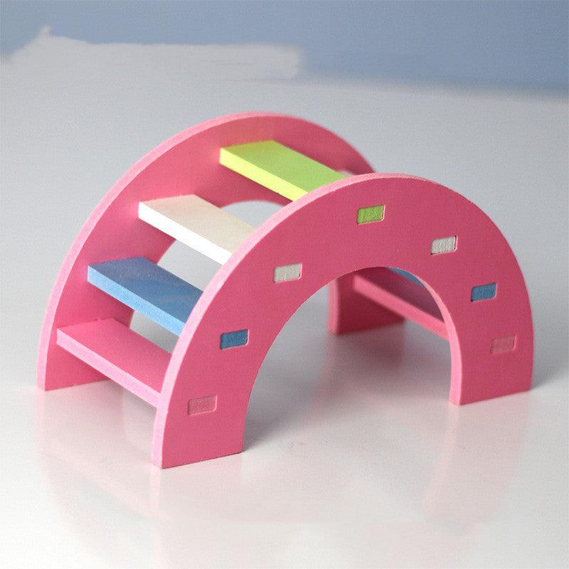 Rainbow Swing Hamster Molar Toy With Bridge And Seesaw