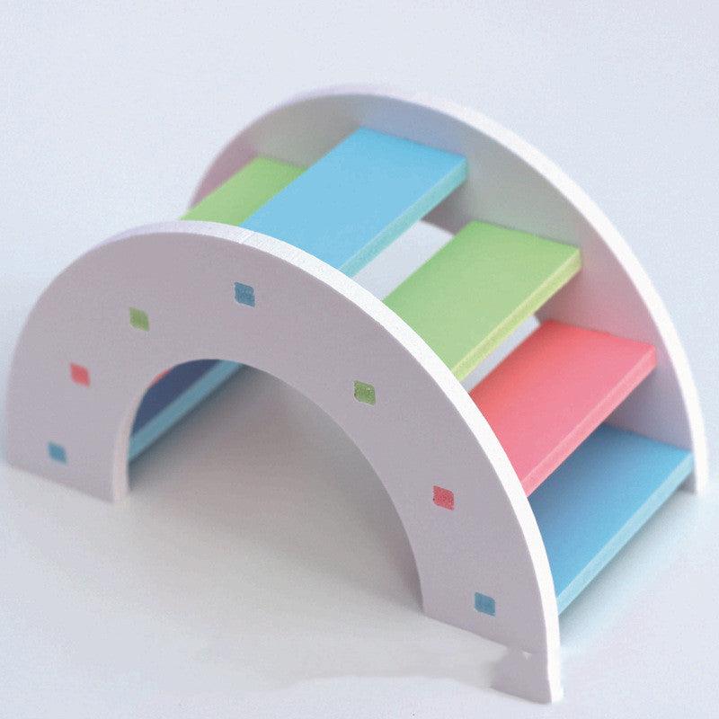 Rainbow Swing Hamster Molar Toy With Bridge And Seesaw