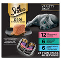 Perfect Portions Wet Cat Food Variety Pack Pate for Indoor Cats, 2.6 Oz Twin-Pack Trays in Assorted Flavors, Grain-Free, High M
