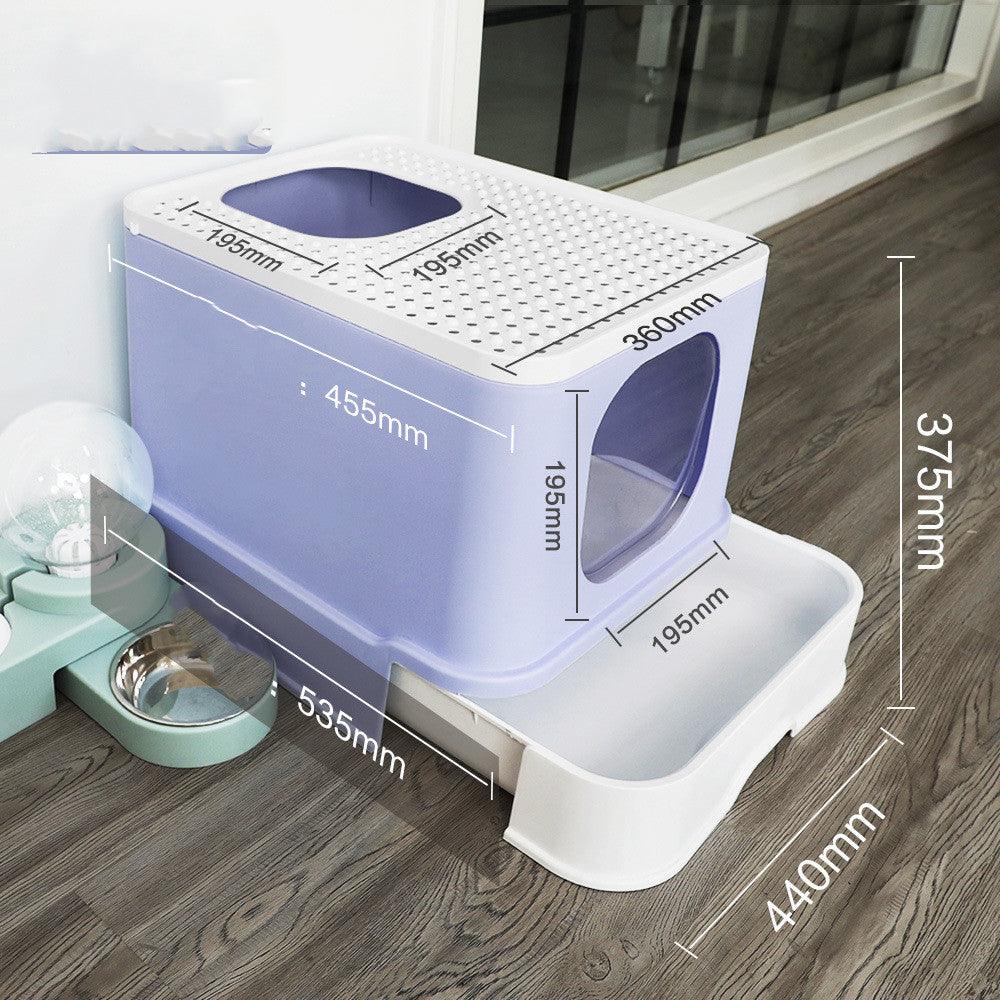 Large Jacking Closed Cat Litter Basin